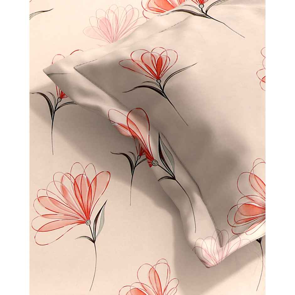 Dream Living Premium Cotton Rich Utsav | Double Bedsheet 135 GSM w/ 2 Pillow Covers 220x250 cm | 2