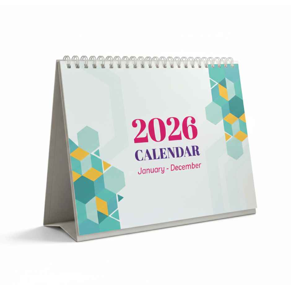 DRAWGUUD 2026 Standing Flip Desktop Calendar with Notes & To-dos | Floral | 5.8 x 8.3 inch