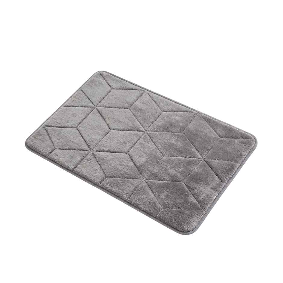 Status Memory Anti- Skid Bath Foam Mat | 38 x 58 cm | Grey