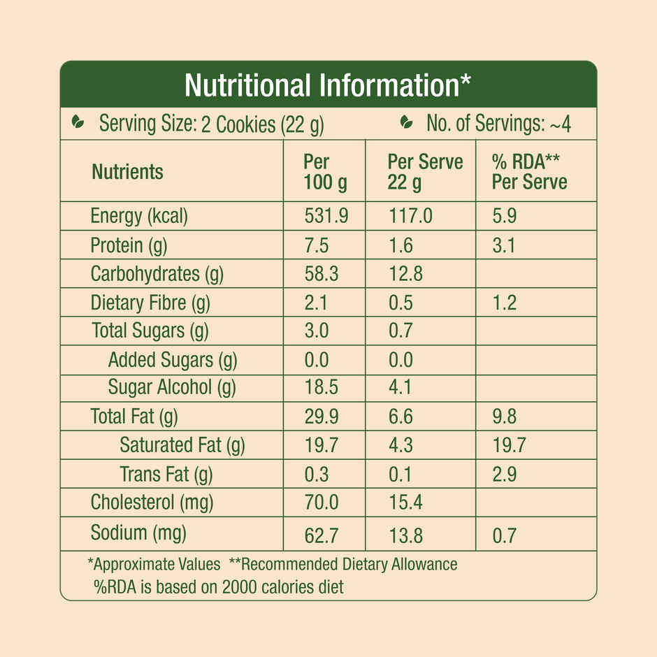 Lo Foods Gluten Free Sugar Free Biscuit (Pista Cashew Biscuits)- Healthy Digestive Oats Cookies