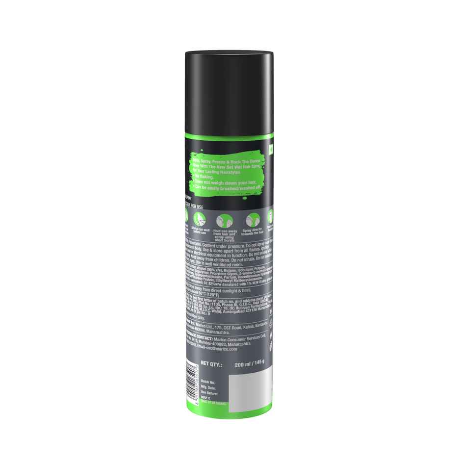 Set Wet Hair Spray For Men & Women | Extreme, Long-lasting Hold | UV Protect | With Soy, Rice & Oat Protein