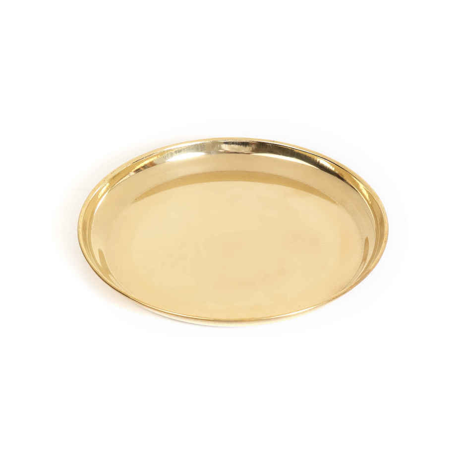 Brass Pooja Thali 9 inch | Mangal Bhawan