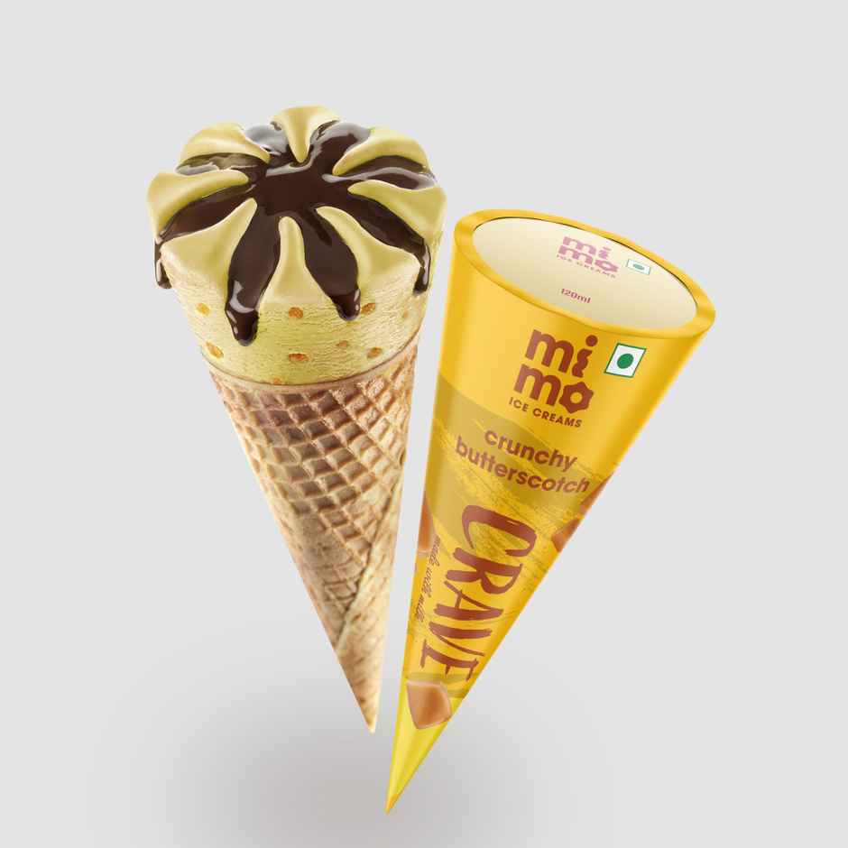 Mimo Crave Cone Crunchy Butterscotch Ice Cream