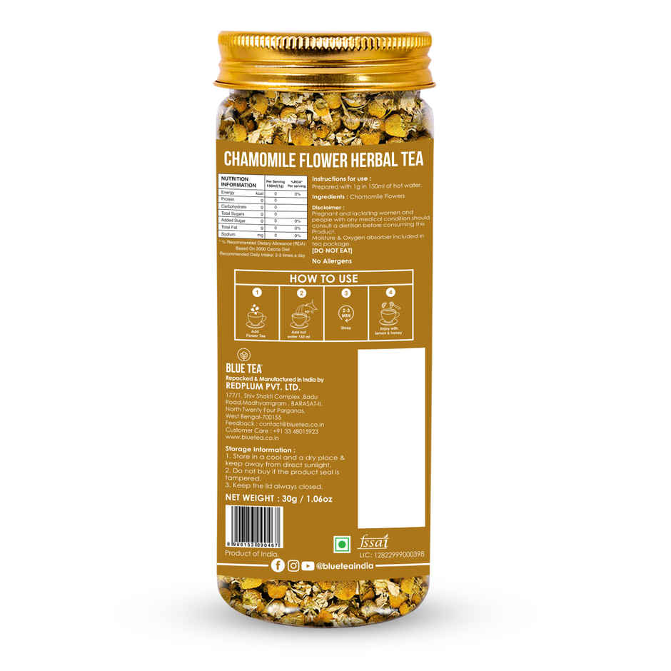 Blue Tea - Chamomile Flower Herbal Tea Jar