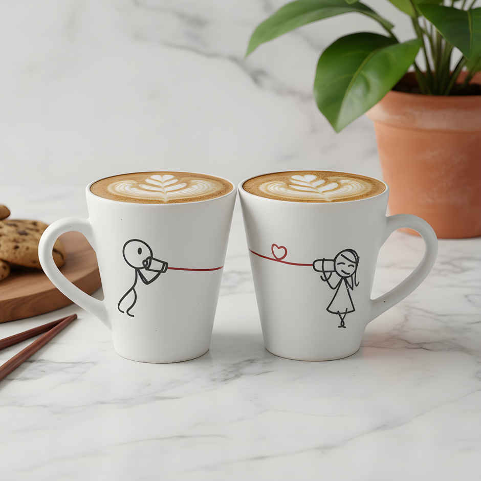 SAFFRON I Love You Couple Coffee Mug Gift for Husband Wife Anniversary Birthday Valentine