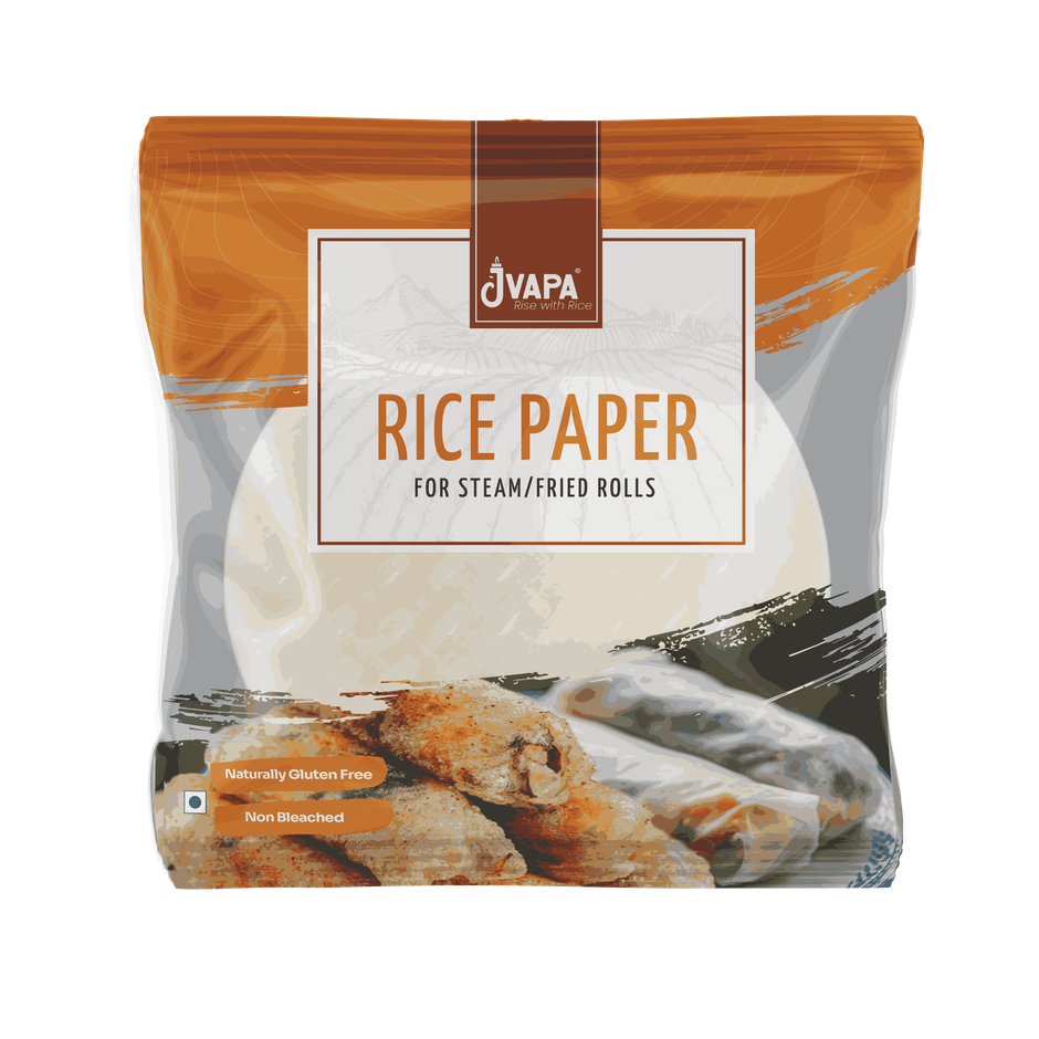 Jvapa Rice Paper | 22cm Round | Rice | Naturally Gluten-Free | Spring rolls & Dumplings Combo
