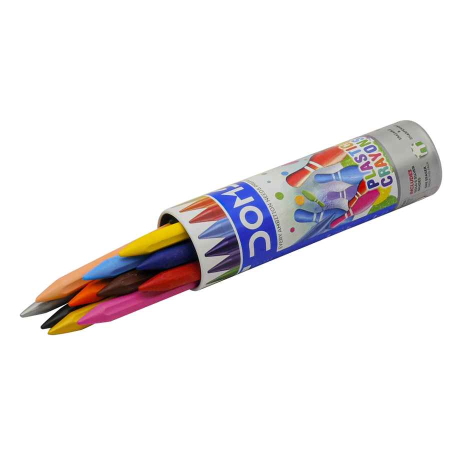 Doms 14 Shades (Tin) Plastic Crayons | Smooth Coloring