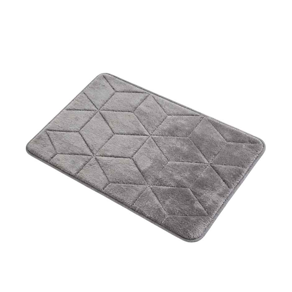 Memory Foam Bath Mat | Grey | 38 x 58 cm | Super Soft