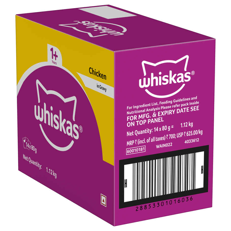 Whiskas Adult Chicken in Gravy Wet Cat Food