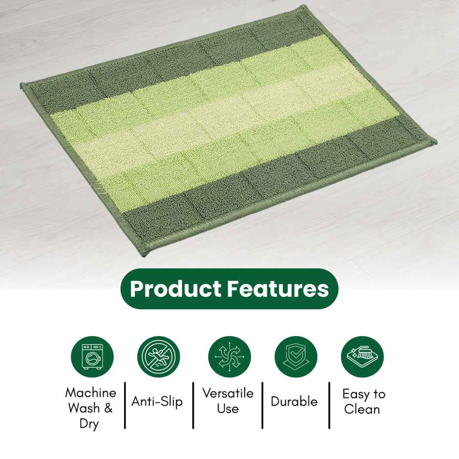 Status Iris Anti- Skid Mat | 38 x 58 cm | Green