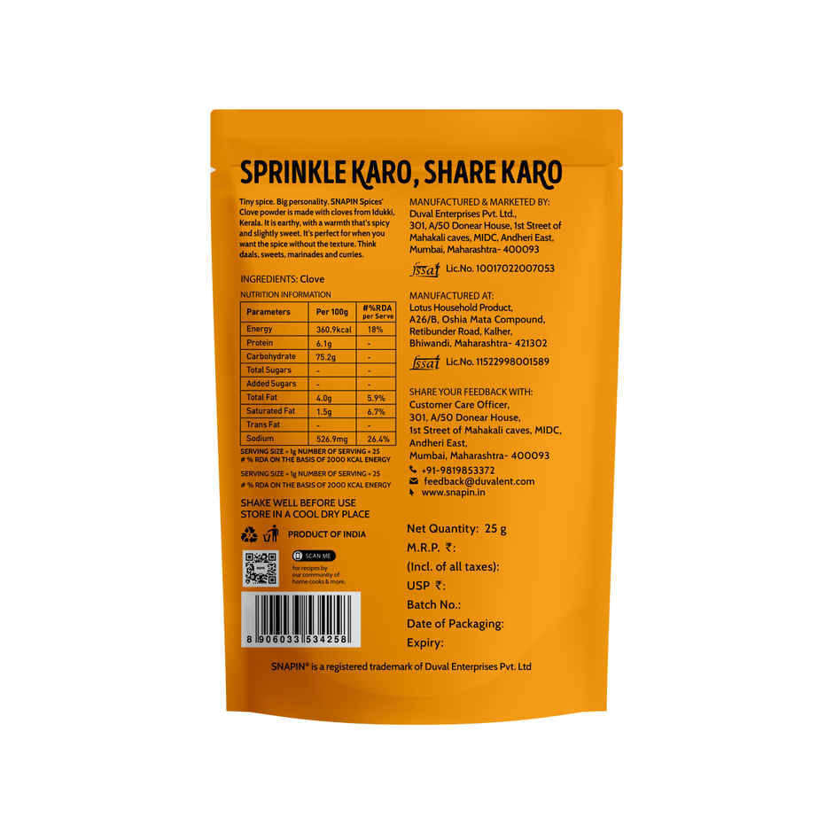 Snapin Clove Powder