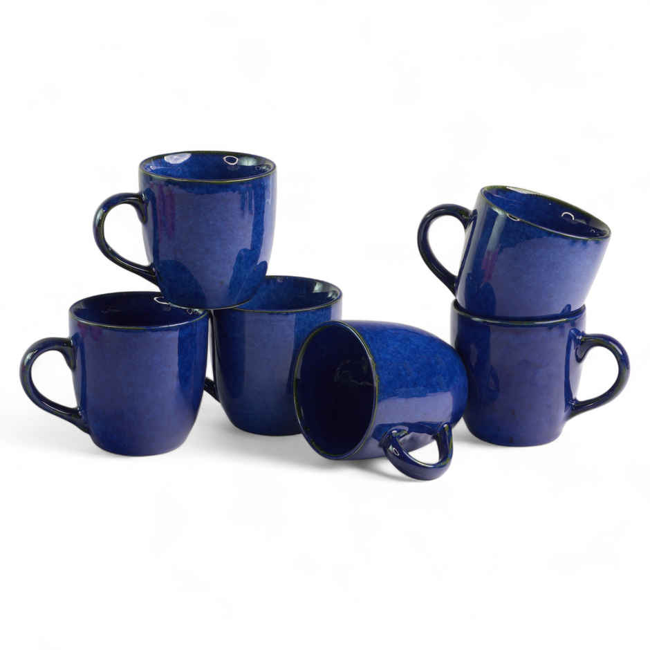 Saffron Luxe Blue Ceramic Cups | 200 ml
