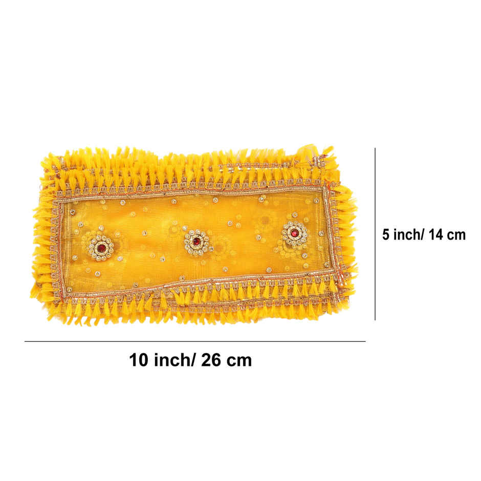 Mata Ki Chunri Yellow Color | 10 x 5 inch | Mangal Bhawan