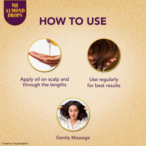 Bajaj Almond Drops Hair Oil with 2x Hairfall Reduction and 6x Vitamin E & Almond Oil