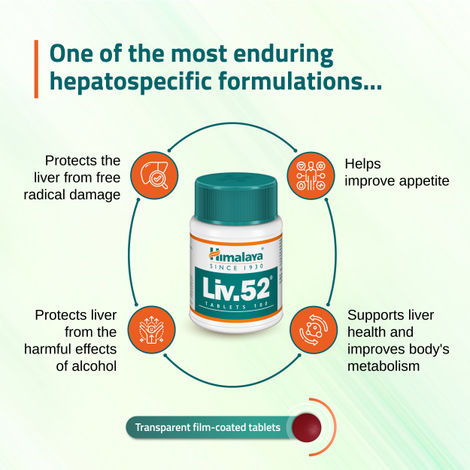 Himalaya Liv. 52 Liver Care Supplement Tablets