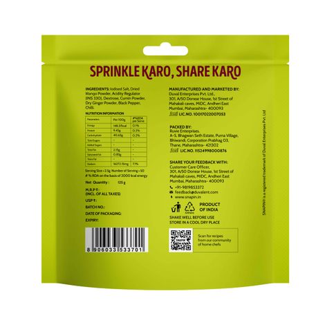 Snapin Street Jaljeera Sachet Pouch Combo