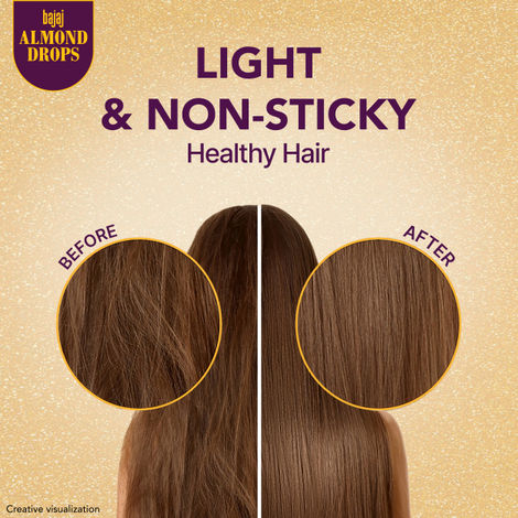 Bajaj Almond Drops Hair Oil with 2x Hairfall Reduction and 6x Vitamin E & Almond Oil
