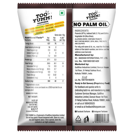 Too Yumm! Salted Peanuts | No Palm Oil | Protein Goodness