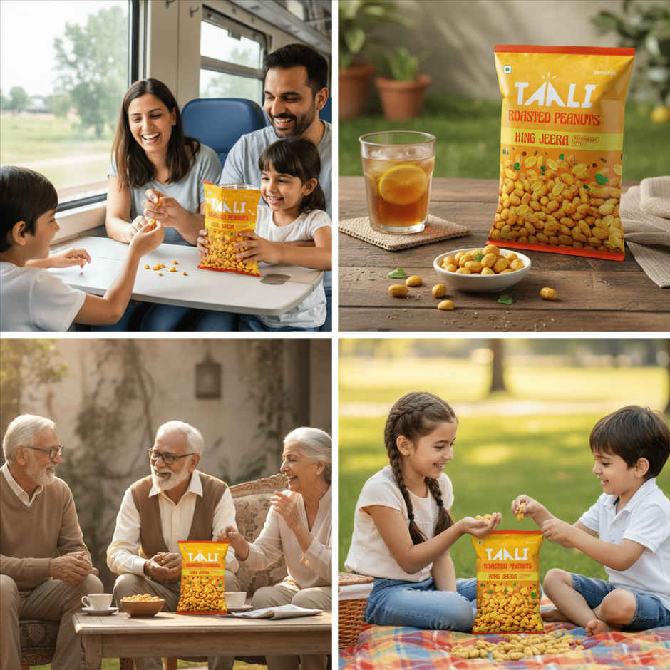 Taali Roasted Peanuts - Hing Jeera, Premium Quality Bharuchi Nuts, Rich in Protein