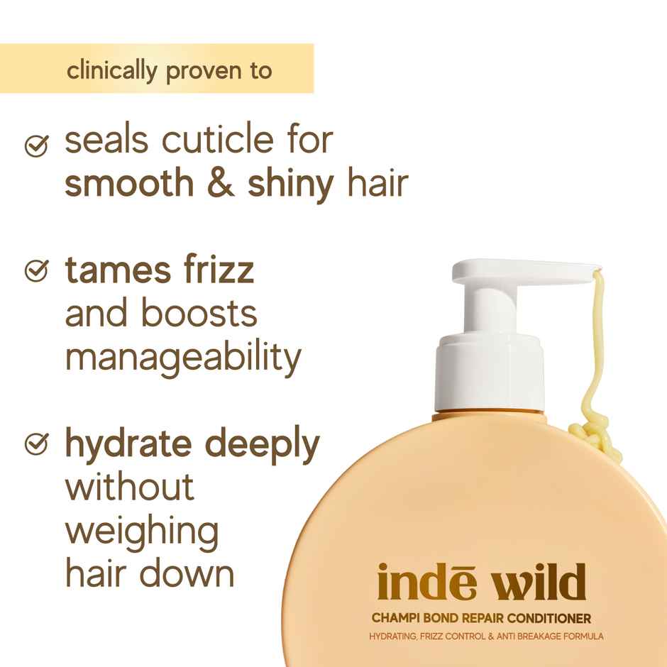 inde wild Champi Bond Repair Conditioner - Hydrating, Frizz Control & Anti Breakage Formula