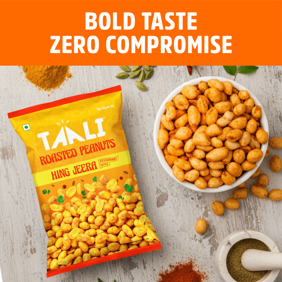 Taali Roasted Peanuts - Hing Jeera, Premium Quality Bharuchi Nuts, Rich in Protein