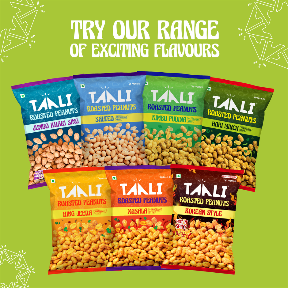 Taali Roasted Nimbu Pudina Peanuts, Premium Quality Bharuchi Nuts, Rich in Protein