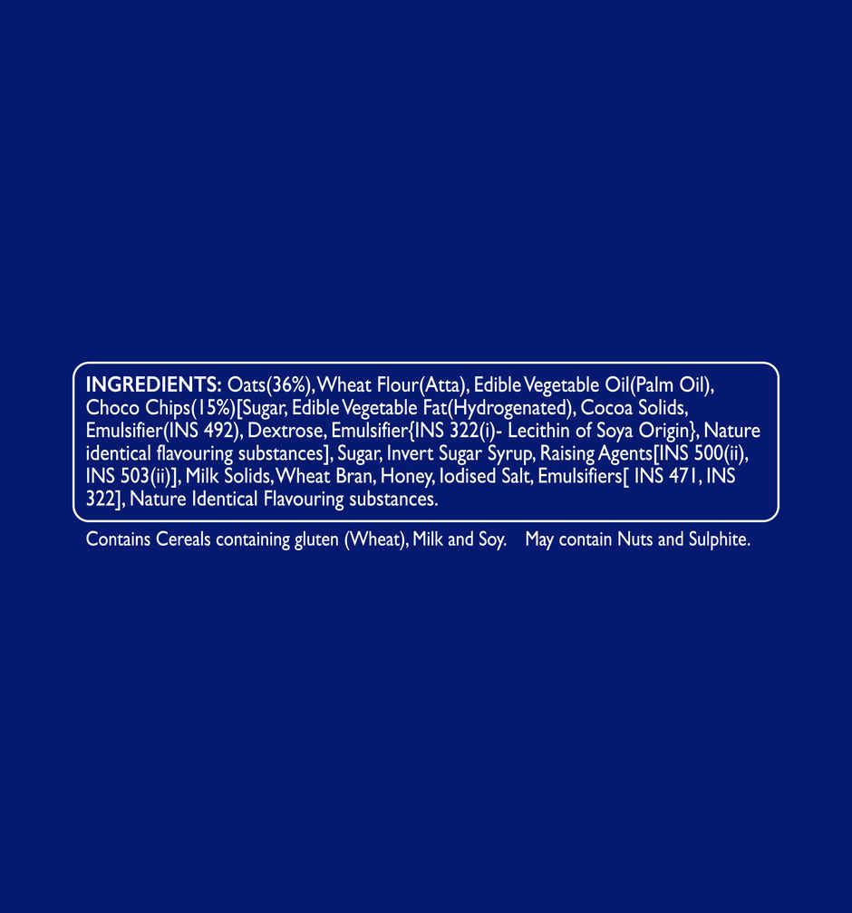 McVitie's Hobnobs Oats Chocochip Cookies | 0% Maida & 36% Oats