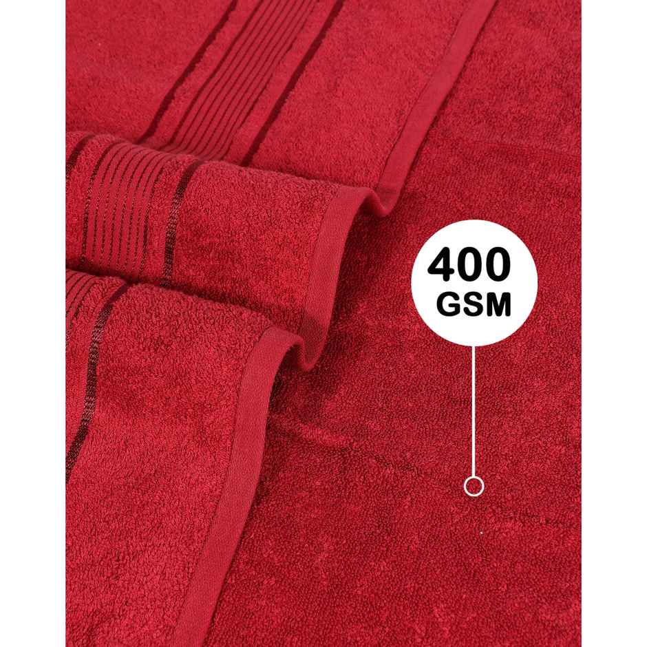 Dream Living Pure Cotton Bath Towel 400 Gsm | Maroon - 36 x 71 in