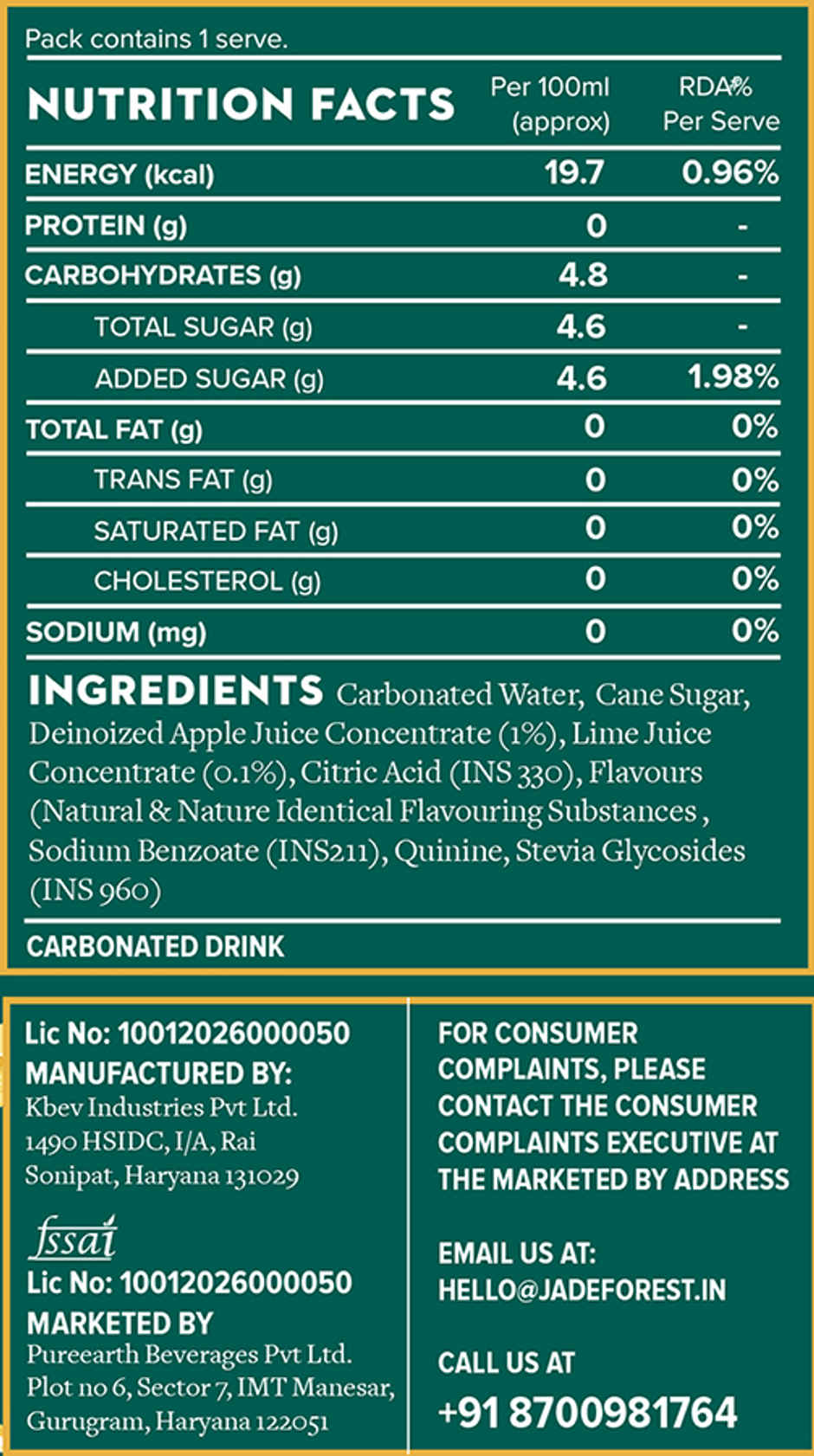 Jade Forest Indian Tonic Water Combo