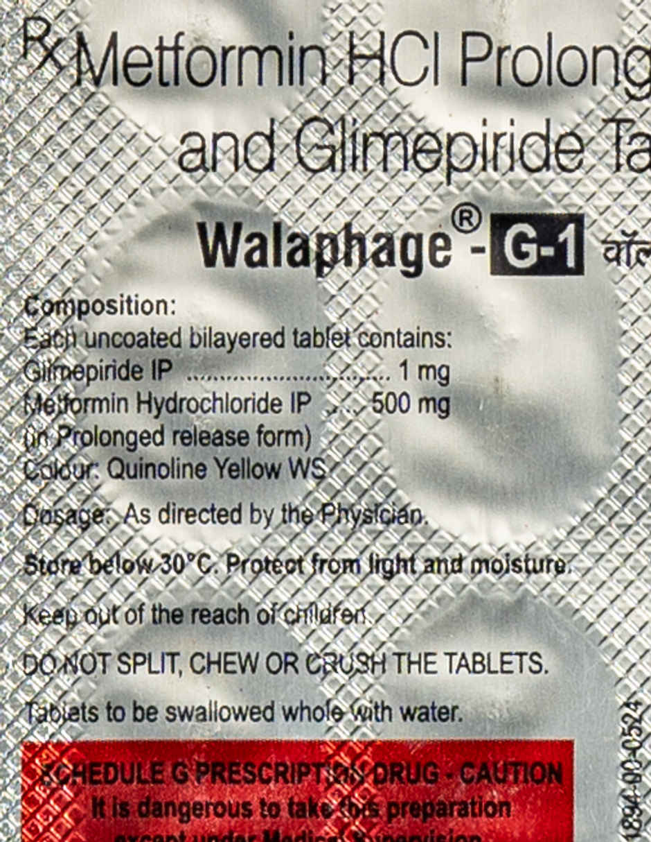 Walaphage-G 1 Tablet PR
