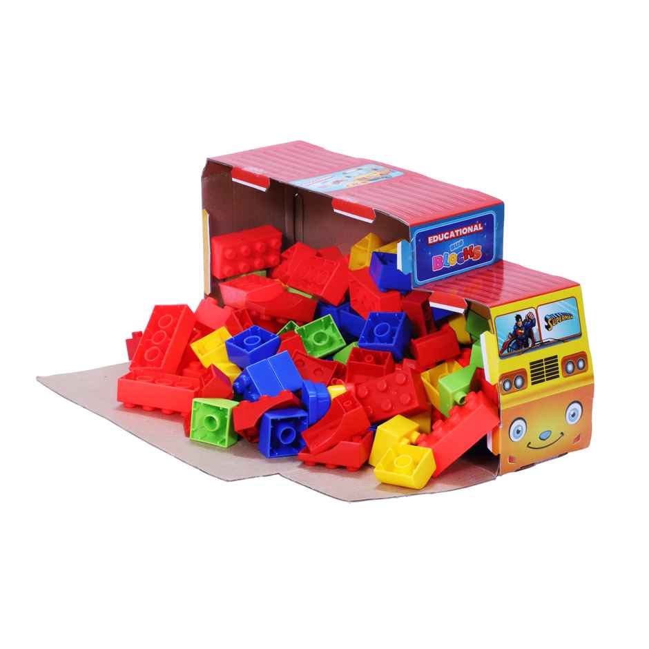 Toyzone Superman Educational Bus Blocks 111 Piece