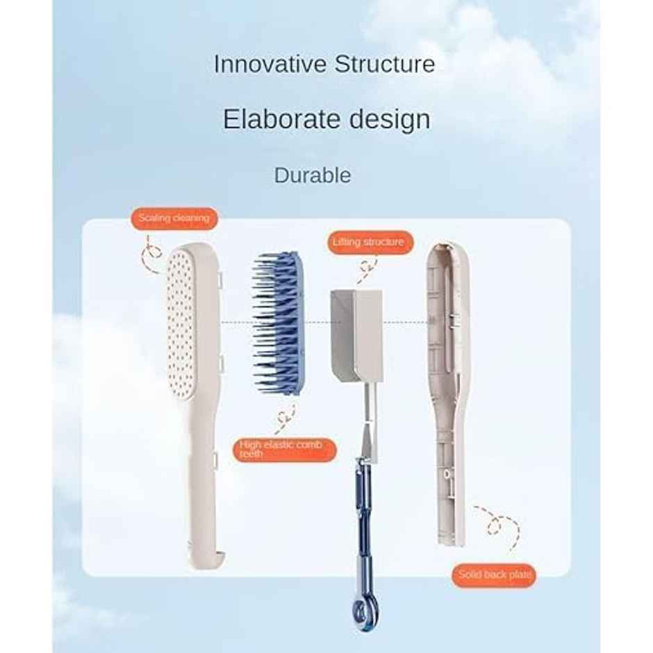 Bronson Professional Self Cleaning Hair Brush | Easy Styling | Anti-Static Technology | Multicolour