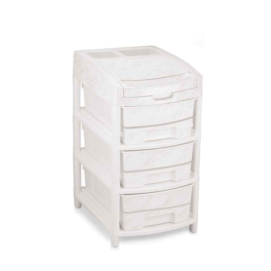 Liza Industries Orry 3 Big Drawer With Marble Foil & Extra Compartment (Colour May Vary)