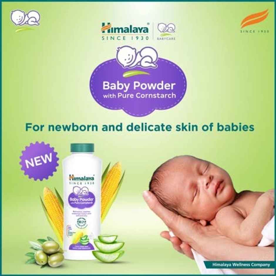 Himalaya Pure Cornstarch Baby Powder Keeps Baby'S Skin