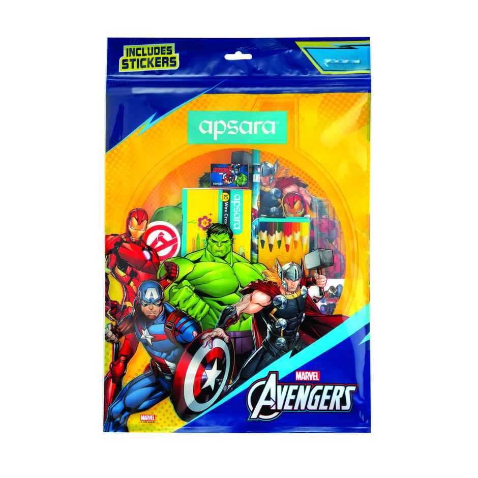 Apsara Marvel Avengers Kit | Combination of 8 Stationery Items
