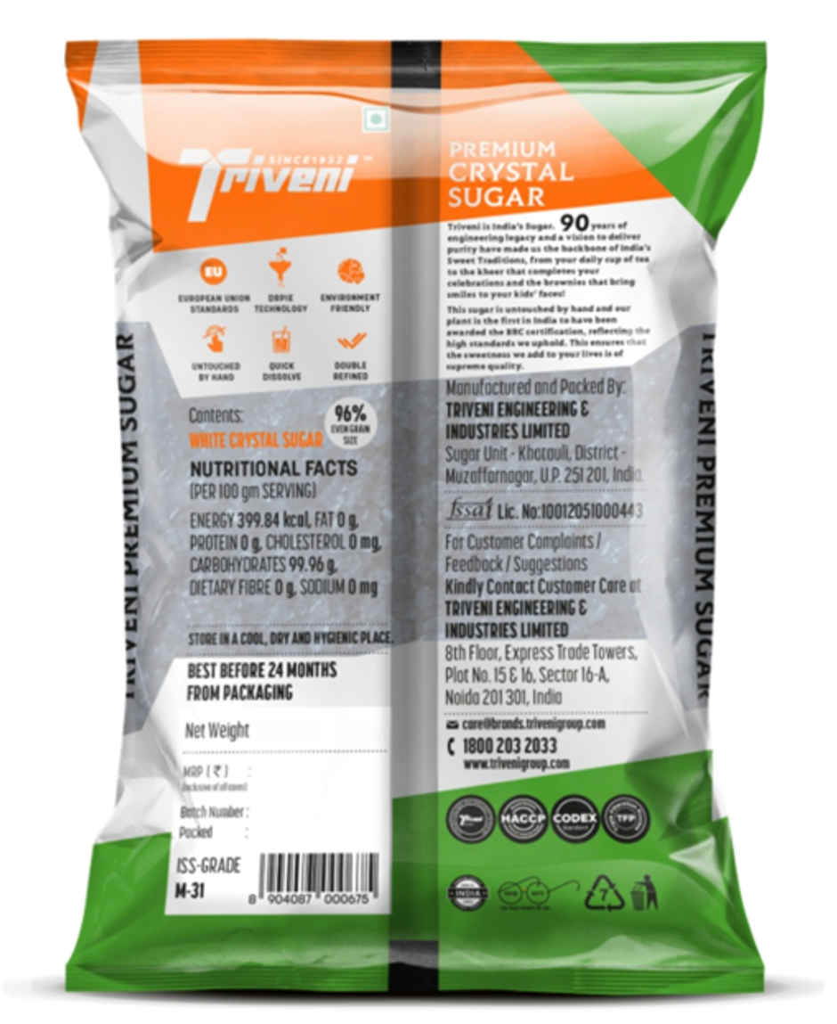 Triveni White Crystal Sugar