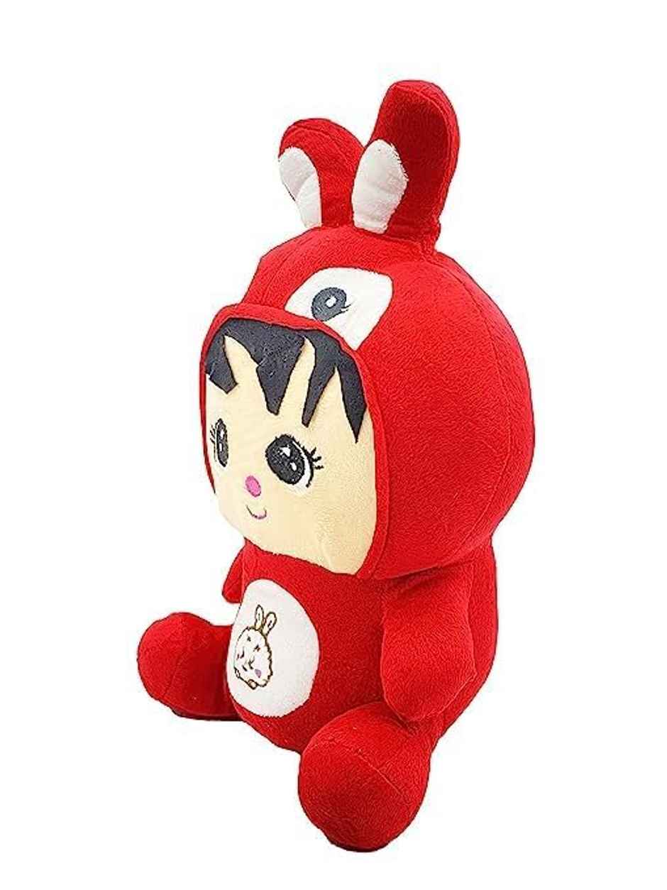 DearJoy Bunny Rabbit with Cap Doll Toy Red - 27cm