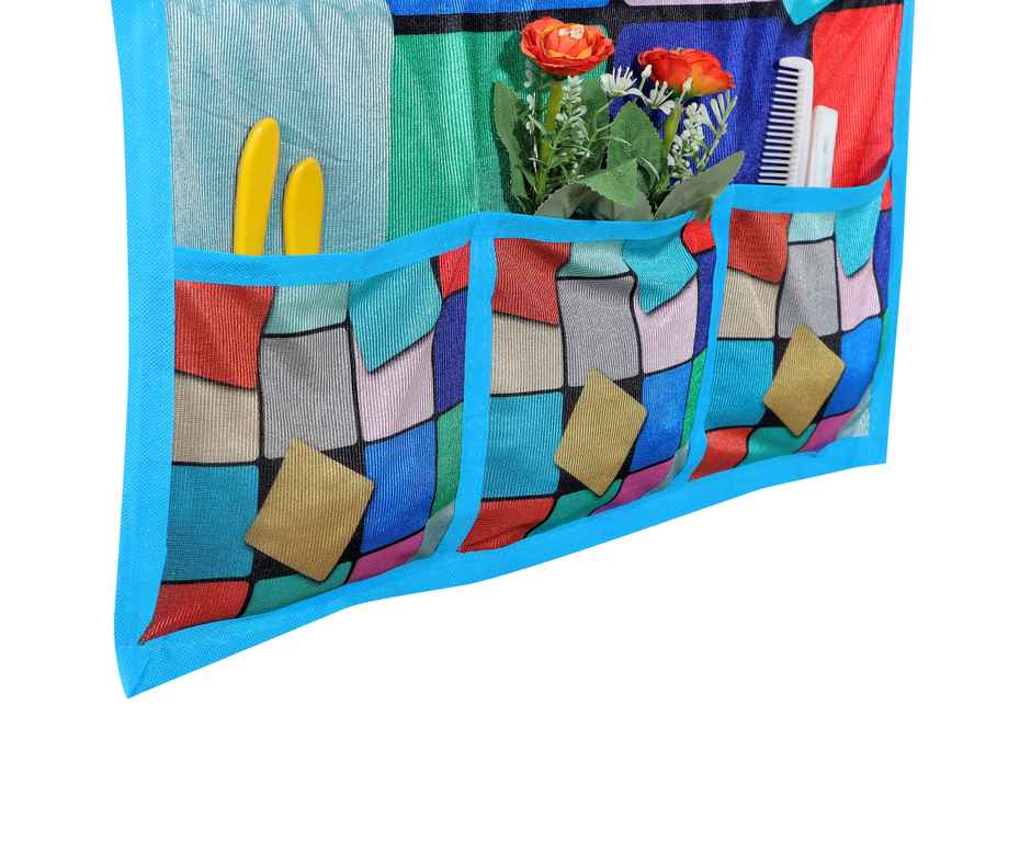 Homeharmony Multi Colour Floral Design Fridge Cover With Six Side Pockets