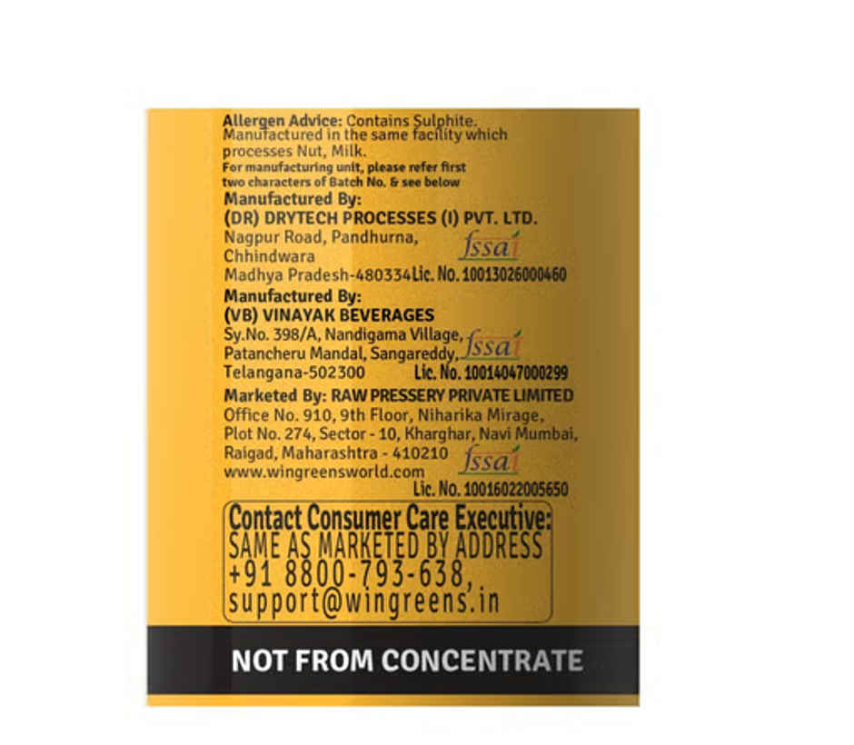 Raw Pressery Alphonso Mango Drink