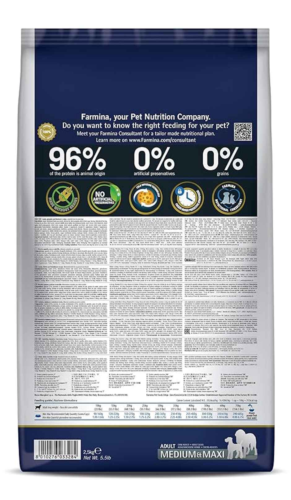 Farmina N&D Grain Free Pumpkin Lamb And Blueberry Adult Medium & Maxi Dog Food