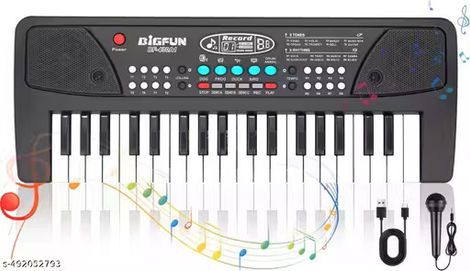 Fablue 37 Key Piano Keyboard Toy for Kids and Adults - Piano with Microphone - Musical Toy for Kids