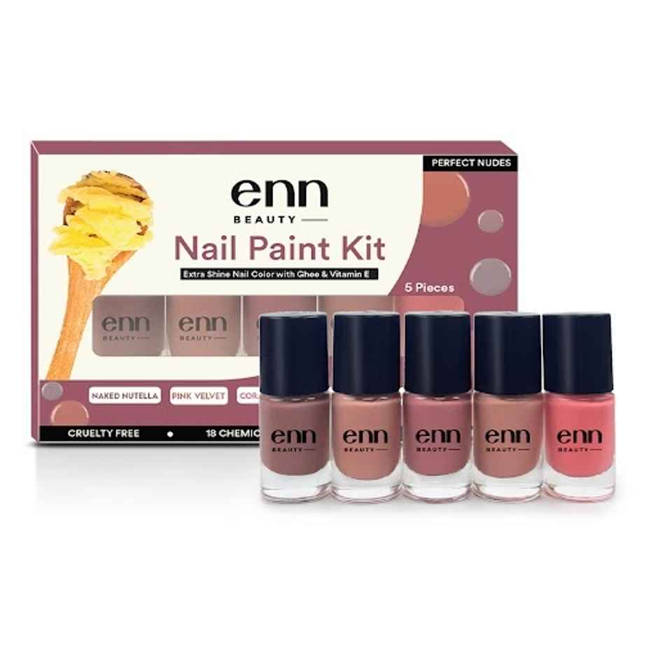 ENN Beauty Nail Paint Kit with Ghee | Quick-Dry | Long-Lasting & Chip-Resistant Perfect Nude