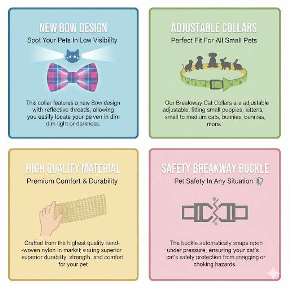 Nootie Kitten & Cat Collar Combo | Colour May Vary