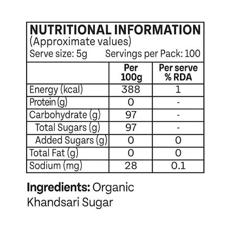 Organic India Khandsari Sugar Pouch