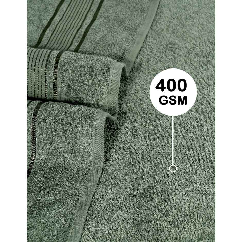Dream Living Pure Cotton Bath Towel 400 Gsm | Olive - 36 x 71 in