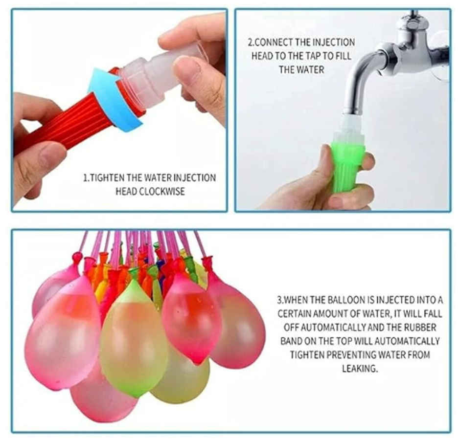 Water Toy Gun (1pc) & Holi Magic Water Balloon (3set) & Plastic Party Goggles (1pack) Combo