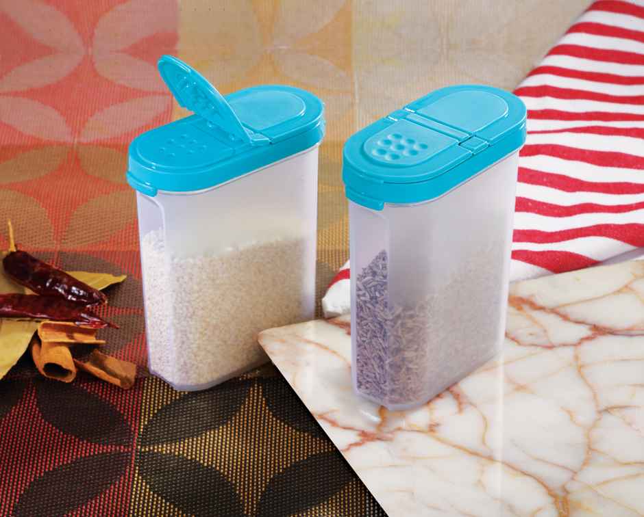 Mastercook Pp 832 Rectangle Salt & Pepper Container 2 Pcs Set 300 ml Each
