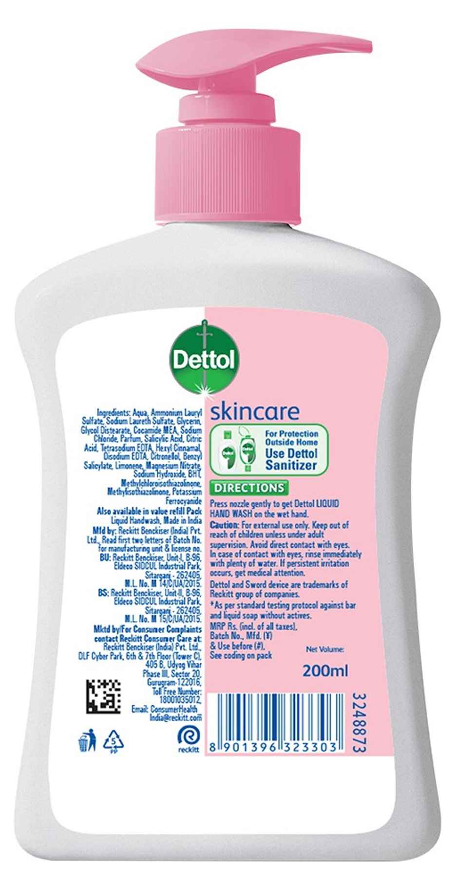 Dettol Skincare Hand Wash - Moisturizing Pump Handwash