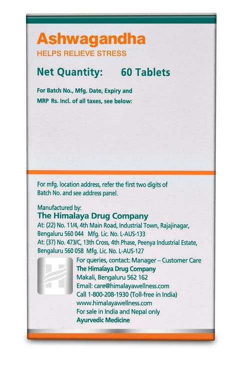 Himalaya General Wellness Ashwagandha Tablets