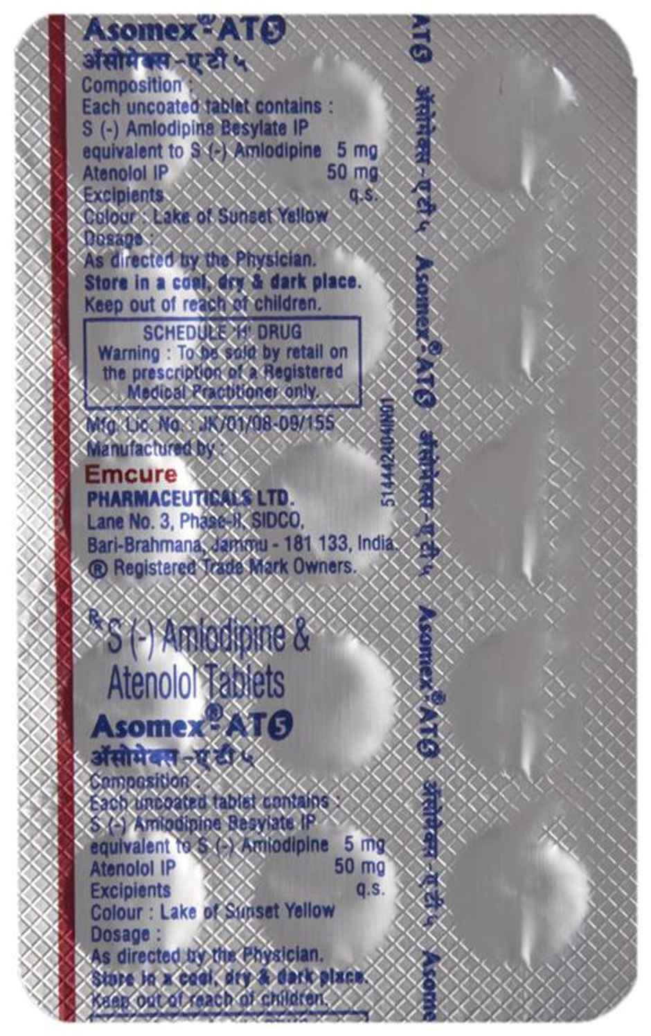 Asomex-AT 5 Tablet